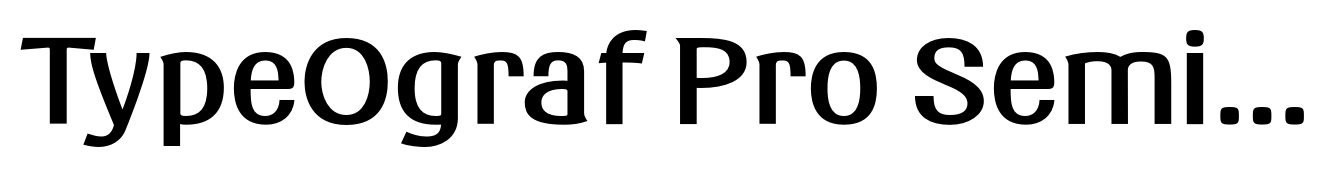 TypeOgraf Pro Semi Bold